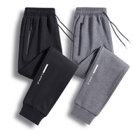 Men's Autumn Winter Casual Pants Men's Warm Thick Imitation Cotton Pants Zippered Pocket Work Pants Large Size Jogging Pants 8XL