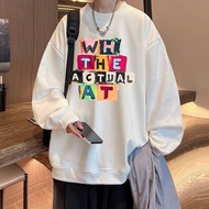 BAOXIDUO Áo Hoodie Cổ Tròn Màu Đỏ Rượu Hiphop Kiểu Mỹ Áo Khoác Thời Trang In Hoa Nhiều Màu Không Mũ