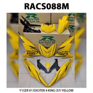 Rapido Yamaha Y15ZR V1/V2 EXCITER 4 KING (37) Cover Set - Yellow ( Sticker Tanam )