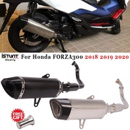 Motorcycle For Honda FORZA 300 forza300 Exhaust Escape Full System Modified Carbon Fiber Muffler DB Killer Front Mid Lin