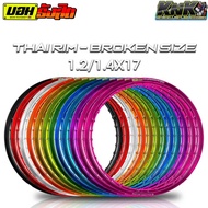 BOM RANGSIT RIM BROKEN SIZE 1.2 by 17 * 1.4 by 17 FREE THAI SHIRT 100% THAI LOOK