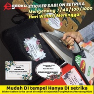 STICKER SABLON SETRIKA Mengenang 7 / 40 / 100 / 1000 Hari Wafat / Meninggal custom