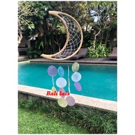 Dream catcher shell/dream crescent moon catcher shellbell