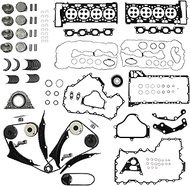 Engine Rebuild Overhaul Kit & Timing Chain with VVT Gear Set fit for BMW N63B44 4.4L V8 F01 F02 F07 