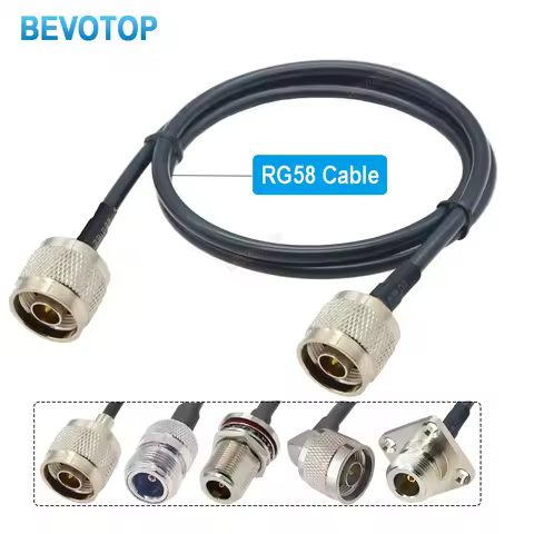 RG58 N Cable N Male to N Male Plug Connector Extension Cable Adapter 50 Ohm RG-58 RF Coaxial Jumper