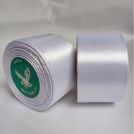 2 inch (5 cm) white satin ribbon / roll colored satin ribbon