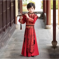 Ancient Chinese Costume Red Hanfu Boy Retro Chinese Costume Kids