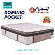 𝗛𝗮𝗽𝗽𝘆 𝗜𝗱𝗲𝗮 - Termurah ! Springbed Central Deluxe Dominiq Pocket Plush Top + Pillow Top ( Kasur Saja )  0ri  Garansi 10 Tahun Dominic