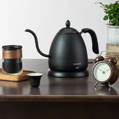 220V Electric Kettle Mini Gooseneck Kettle Pour-over Coffee Kettle 304 Stainless Steel Kettle Teapot