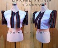 Modern Filipiniana Ethnic Bolero/Top Bolero/Modern Bolero with ethnic Fabric