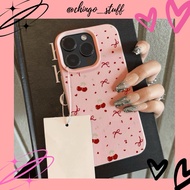 Pink cherry bow case / case ip 16 pro, 16+, 14+/15+, 13/14