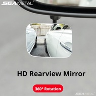SEAMETAL Car Blind Spot Mirror Borderless Auxiliary Mirror Adjustable HD Glass Mirror Car Motorcycle