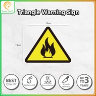 Flammable Waterproof PVC stickers Warning Stickers Sign Stickers Triangular Warning Sticker