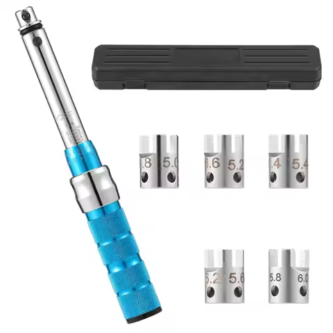 Spoke Torque Wrench 2-10 NM Motorcycle Spoke Wrench Set Steel Torque Wheel Spoke Spanner With Storag