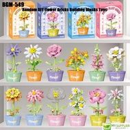 BGM-549 Random DIY Flower Bricks Building Blocks Toys