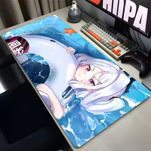 Mouse Pad Laptop Anime Extended Desktop Mat Computer Gamer Mousepad Gaming Accessories B-blue Archiv