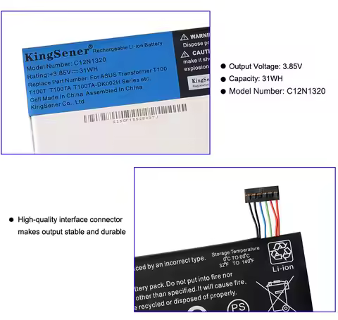 KingSener C12N1320 New Battery For ASUS Transformer Book T100 T100T T100TA T100TA-C1 Series 3.85V 31