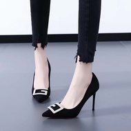 2025年新款细跟高跟鞋女春新职业鞋单鞋女