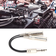 SISOO 6.35mm Male to 2 6.35mm Female, Electric Box Bass Shielding Breakout Splitter Cable, Male to 2