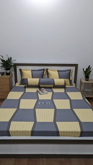 Bộ Drap bọc  ga chun bọc đệm và 2 vỏ gối 100% cotton 1m6x2m