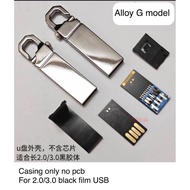 Black film USB thumb drive pen drive replacement casing