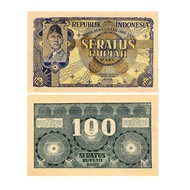 Uang Soekarno 100 Rupiah Baru souvenir replika repro semi Polymer