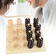 [STARTIST] SiaBiced Four in A Row Board Games 4 in A Row Game Set Gifts Wooden 3D Family Board Games