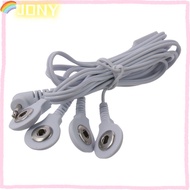 JONY Cable Lead Wires, 2.5mm Plug to 3.5mm Snap White Electrode Wires, Portable 1.2M/3.94ft 4 in 1 4