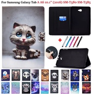 For Samsung Tab A 6 10.1 Case 2016 SM-T580 PU Leather Stand Cover For Samsung Galaxy Tab A A6 10 1 T