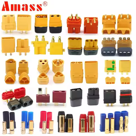 5 Pair Amass XT90S XT90 XT60 XT60H XT30 MR30 MR60 MT30 MT60 XT60I XT60W XT60PW XT30PW T-type Plug XT