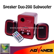 Speaker Advance Duo 200 Bluetooth / BT Series Subwoofer High Quality