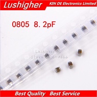 100pcs 0805 8.2pf 100V X7R 10% SMD Ceramic Capacitor MLCC
