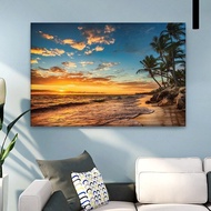 Sunset Ocean Paradise Beach Gloss Print Fashion Painting Decorative Picture Print Fashion Painting P