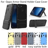 Casing OPPO R9 R9S R11 R11S Plus Phone Case 3D Armor Stand Holder Shockproof bumper Shell Hard Case Cover Case