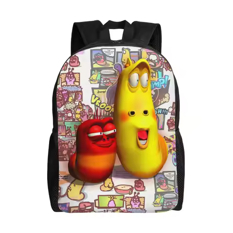 Larva Yellow Larva Red Backpack Kawaii Backpacks Boy Hiking Soft School Bags Designer Rucksack