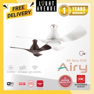 KDK Airy E48HP Ceiling Fan 48" No Light  (3 Blade Ceiling Fan)