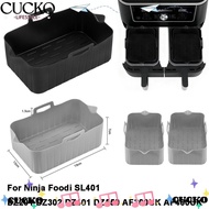 BACKSTR Air Fryer Basket, Silicone Rectangle Air Fryer Baking Tray, Reusable Rectangle Basket Contai