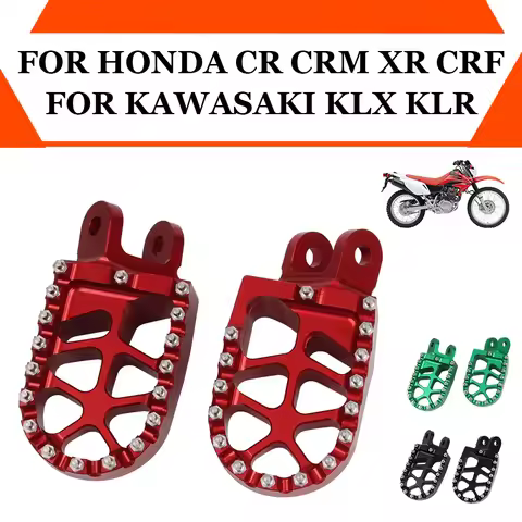 Footpegs Foot Pegs Pedal Footrests For Honda CR 80 85 R CRM 250 XR 400 R CRF 230 1000 L DTC For KAWA