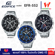 casio EDIFICE นาฬิกาข้อมือผู้ชาย สายสเตนเลส EFR-552 รุ่น EFR-552D คาสิโอ้ สายเหล็ก ตัวล็อกแบบ บานพับ (watchestbkk คาสิโอ แท้ ของแท้100% ประกัน CMG)