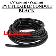 PVC FLEXIBLE CONDUIT BLACK / PVC FLEXIBLE PIPE BLACK / BLACK CONDUIT FLEXIBLE PIPE 20MM,25MM