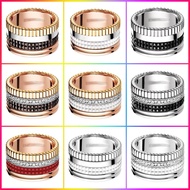 2025 BOUCHERON Titanium Steel Transport Bead Ring Ceramic Couple Ring