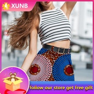 xunb African Print Fabric Polyester 6 Yards 2 Sides Geometric Pattern Ankara Party Dress Traditional