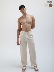 MANU-Linen Pants กางเกงลินินขายาว ผู้ชาย ผ้าพริ้ว ใส่สบาย