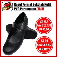 Kasut Sekolah Hitam PVC (BERTALI)/Kasut Formal Perempuan Hitam /Women Formal Uniform Shoes/(READY ST