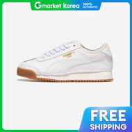 PUMA | รองเท้าลำลอง Puma สำหรับผู้ชายและผู้หญิง รุ่น Retro Running Shoes Roman 68 Revival สีขาว น้ำห