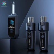 2.4G Wireless XLR Microphone System - Dynamic Transmitter and Receiver for Guitar Audio Mixer