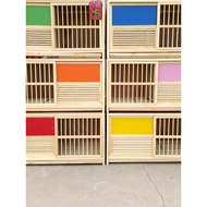 Kotak sarang sangkar pasangan burung merpati, sangkar pembiakan burung merpati kayu padu, sangkar pe