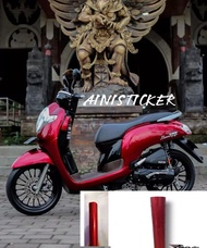 stiker skotlet warna merah maroon metalik/sticker glosy