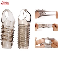 {Ketibaan baru} HOTWIND 2pcs silikon lengan untuk zakar, masa cincin lembut tertunda kondom pembesar