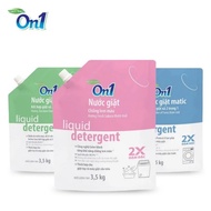Nước Giặt Xả 2in1 On1 Túi 3.5kg – Đậm Đặc x2 Thơm Lâu Mềm Vải Sạch Khuẩn 99.9% Hương Tự Nhiên